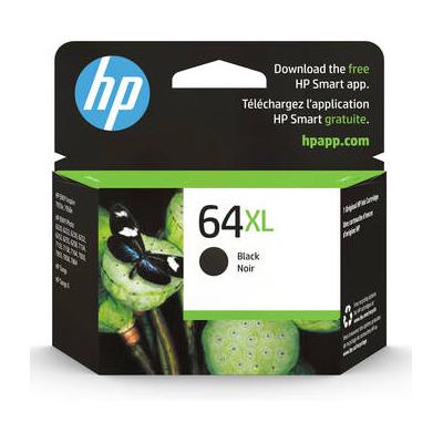 HP 64XL High-Yield Black Original Ink Cartridge N9...