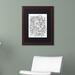 Trademark Fine Art 'Zendoodle' Framed Graphic Art on Canvas" Canvas in Black/White | 14" H x 11" W x 0.5" D | Wayfair ALI3565-W1114BMF