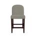 Red Barrel Studio® Latitude Run® Rounded Back Counter Stool Wood/Upholstered in Gray | 39.5 H x 19.5 W x 23.5 D in | Wayfair