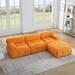 Orange Sectional - Latitude Run® L Shaped Tufted Designed & DIY Combination Modular Sofa Cloud Sofa Memory Foam for Big Man Upholstery/Velvet | Wayfair