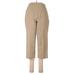 Coldwater Creek Casual Pants - High Rise Straight Leg Cropped: Tan Bottoms - Women's Size 8 Petite