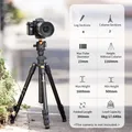 K&F CONCEPT Camera Tripod Stand for DSLR Cameras Photography Tripod Carry Bag Aluminum Alloy 160cm