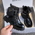 Botines Kid Boots Fashion Girl Shoe British Ankle Boot Warm Plush Snow Boot Waterproof Non-slip kid