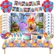 Disney Elemental Disposable Tableware Set Kids Birthday Party Supplies Paper Plate Cup Napkin Flag