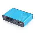 6 Channel USB 2.0 Sound Card Audio Card Adapter Optical Fiber 5.1 Sound Card SPDIF Controller Audio