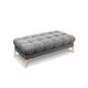 Banc 2 places en tissu velours gris clair