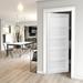 Five Grid Primed Standard Door Slab,Unfinished Solid Wood Paneled Door