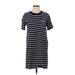 Madewell Casual Dress - Shift: Blue Stripes Dresses - Women's Size Small