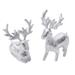 Novica Handmade Silver Reindeer Wood Figurines (Pair)