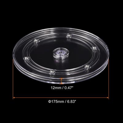 7inch Rotating Swivel Stand with Steel Ball Lazy Susan Base Turntable - Clear