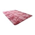 KIHOUT Discount Nordic Tie Dyed Gradient Silk Wool Carpet Living Room Long Wool Coffee Table Mat Bedroom Covered With Plush Bedside Blanket Household Floor Mat 62X31in