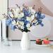 Pjtewawe Colorful European Elegant Magnolia Imitation Flower Living Room Dining Table Decoration Flower Art Artificial flowers Blue and White