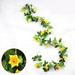 Nvzi 5 Pack 37.5 FT Fake Rose Vine Flowers Plants Artificial Flower Hanging Rose Ivy Home Hotel Office Wedding Party Garden Craft Art Decoration Yellow