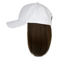 Lisingtool Bucket Hat Baseball Cap with Hair Extensions Straight Short Bob Hairstyle Adjustable Removable Wig Hat for Woman Girl Ash Blonde Mix Blonde Sun Hat F