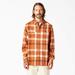 Dickies Men's Nimmons Plaid Long Sleeve Shirt - Bombay Brown Size L (WLR19)