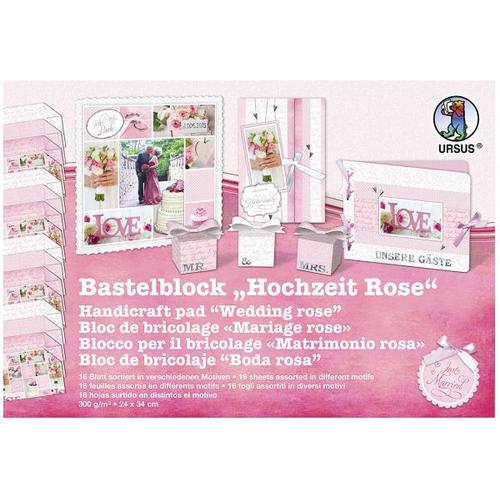 „URSUS Bastelblock „“Hochzeit Rose“““