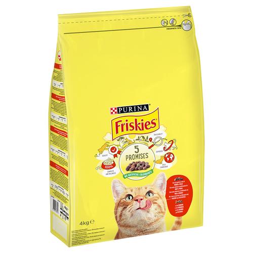 4kg PURINA Friskies Katze mit Rind, Huhn und Gemüse Katzenfutter trocken