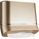 Touchless Paper Towel Dispenser, Commercial Paper Towel Dispenser with Lock, Wall-Mounted Multifold Hand Towel Dispenser, Punch Free Tissue Dispenser for Home Bathroom Kitchen (Gold)