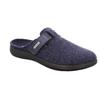 Pantoffel ROHDE "BARI", Damen, Gr. 41, blau (nachtblau), Filz, klassisch, Schuhe, Hausschuh, Clog mit Klettverschluss-Riemchen