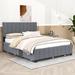 Mercer41 Makeyla Storage Bed Wood & /Upholstered/Velvet in Gray | 45 H x 64 W x 84 D in | Wayfair AC292CC290AD4CF89D89332C2679688E