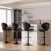 Latitude Run® Swivel Adjustable Height Bar Stool Upholstered/Metal in Black | 19.29 W x 15.75 D in | Wayfair 43F4050B1D7646F4AA8E1C7D6D15D4CB