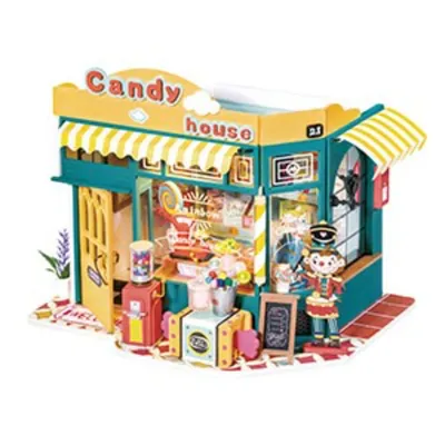 Robotime – maison de bonbons Rolife arc-en-ciel maison de poupée Miniature avec lumière LED