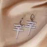 Boucles d'Oreilles en Acier Inoxydable Pendentif Logo Bill Kaulitz Bijoux Vente en Gros