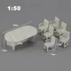 Chaises de table miniatures pour salle de réunion bricolage plastique ABS meubles d'intérieur non