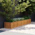 vidaXL Garden Raised Bed 291x50x36 cm Corten Steel