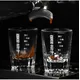 MHW-3BOMBER 50ML Espresso Shot Glasses Coffee Mugs Set Glass Measuring Cup Clear Espresso Tools Chic