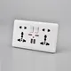 Depoguye White USB Plug Wall Sockets Universal 10-hole Power Socket Sockets and Switches Socket