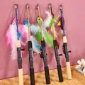 Stick Feather Wand Toys Cat Interactive Toy Fish-shaped Telescopic Fishing Rod Cat Teaser Toy