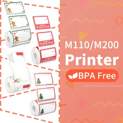 Phomemo M110 Transparenz Selbst-Klebe Etiketten Papier für Phomemo M110/M200 Label Drucker