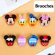 Disney Cartoon Mickey Maus Kawaii Weichen gummi Brosche Paar Nette Abzeichen Persönlichkeit Trend