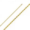 14K Gold 2.5 mm Hollow DC Rope Chain : 16