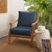 Humble + Haute Sunbrella Textured Indigo Indoor/Outdoor Corded Deep Seating Pillow and Cushion Chair Set