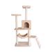 GleePet 57-Inch Real Wood Cat Tree With Perches, Running Ramp, Condo And Hammock