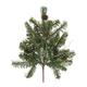 6 Piece Set Pine Leaves with Pinecone Artificial Christmas Stems 17" - Green
