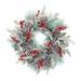 Flocked Pine with Pinecone and Berry Artificial Christmas Wreath, 27-Inch, Unlit - Brown