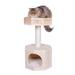 Premium Scots Pine 29-Inch Real Wood Cat Tree with Perch and Condo - 16"(L)X16"(W)X29"(H)