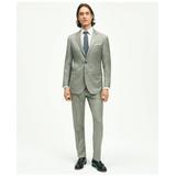 Brooks Brothers Men's Slim Fit Wool Sharkskin 1818 Suit | Light Grey | Size 41 Regular