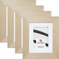 Craig Frames DIY Unfinished Wood Picture Frame 11 x 17 Inch Matted to Display a 8 x 12 Inch Photo Natural Set of 4