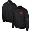 Men's Colosseum Black Nebraska Huskers Full-Zip Bomber Jacket