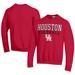 Men's Champion Red Houston Cougars Football Powerblend Pullover Sweatshirt