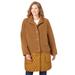 Plus Size Women's 2-in-1 Zip-Off Berber/Quilted Jacket by Woman Within in Toffee (Size M)