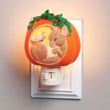 Mouse in Pumpkin Nightlight Orange , Orange