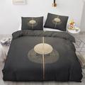 wanjv King Size Duvet Cover Sets - Geometric Black Gold Bedding Set - 1 Quilt Cover & 2 Pillowcases - Soft Microfibre & Non Iron Printed Quilt Covers 3 Pcs