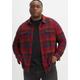 Karohemd LEVI'S PLUS "BIG JACKSON WORKER" Gr. XXXL, N-Gr, rot (jonty plaid) Herren Hemden Langarm aus Baumwolle