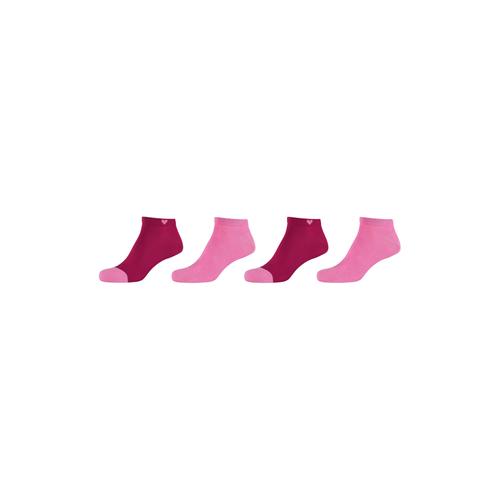 „Sneakersocken CAMANO „“Sneakersocken 4er Pack““ Gr. 35/38, pink (phlox pink) Damen Socken Sneakersocken“