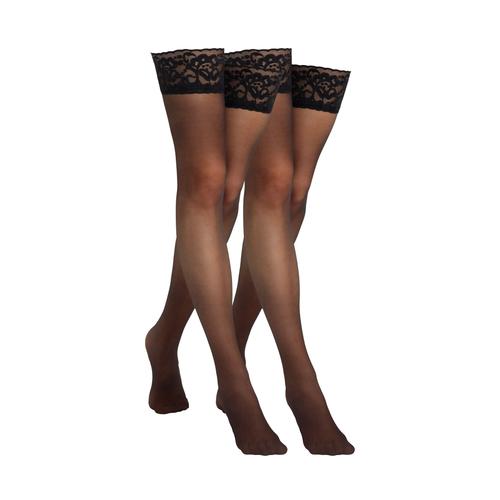 „Feinstrumpfhose CAMANO „“Halterlose Strümpfe 2er Pack““ Gr. M, schwarz (black) Damen Strumpfhosen Feinstrumpfhosen“